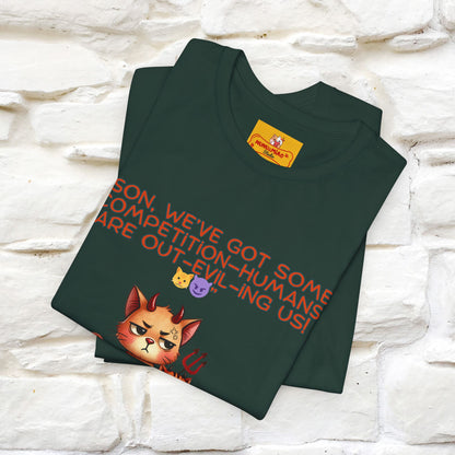 "Humans Are Out-Evil-Ing Us." Cat  T-shirt |Nunu&Miao Studio - Nunu&Miao Studio