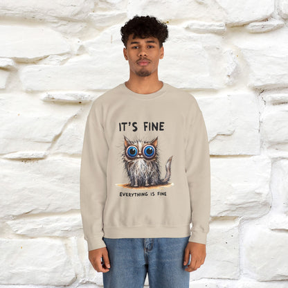"It's Fine'' |Cat Sweatshirt | Nunu&Miao Studio