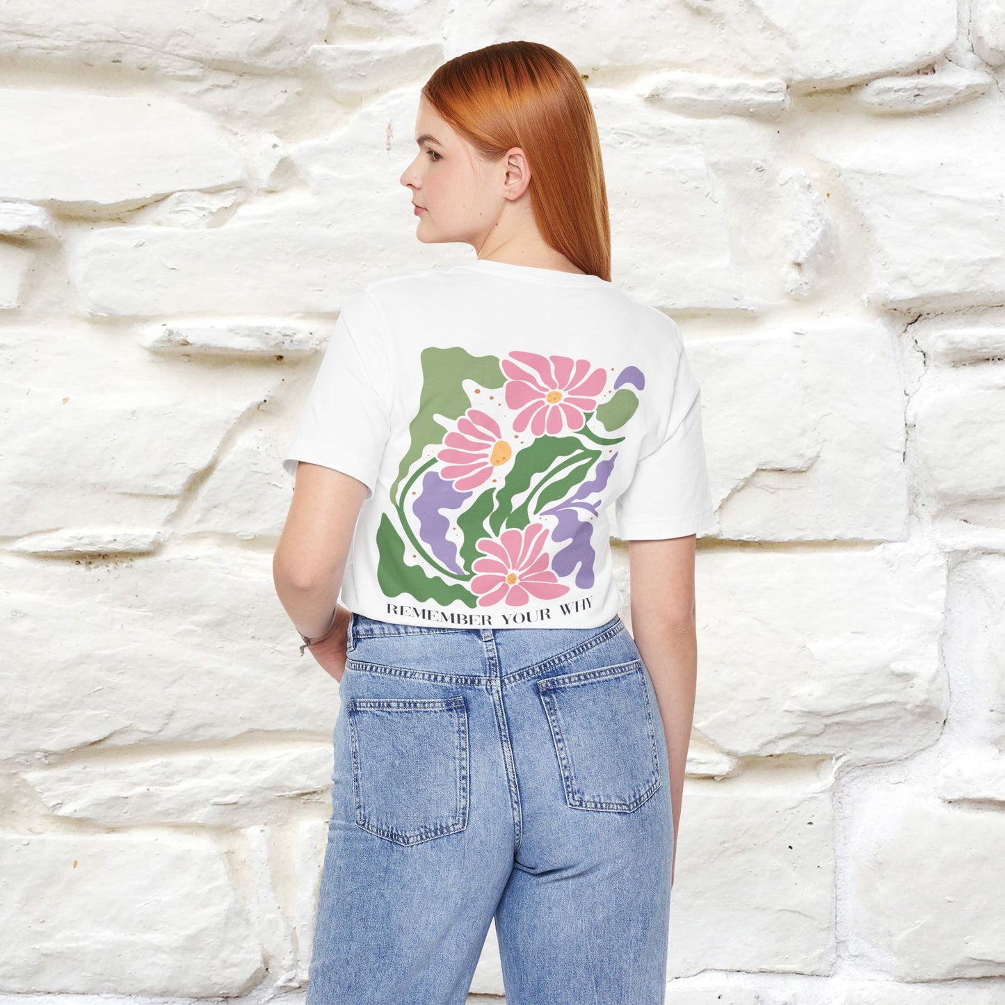 "Remember Your Why'' Cat T-Shirt Front and Back Design | Nunu&Miao Studio - Nunu&Miao Studio