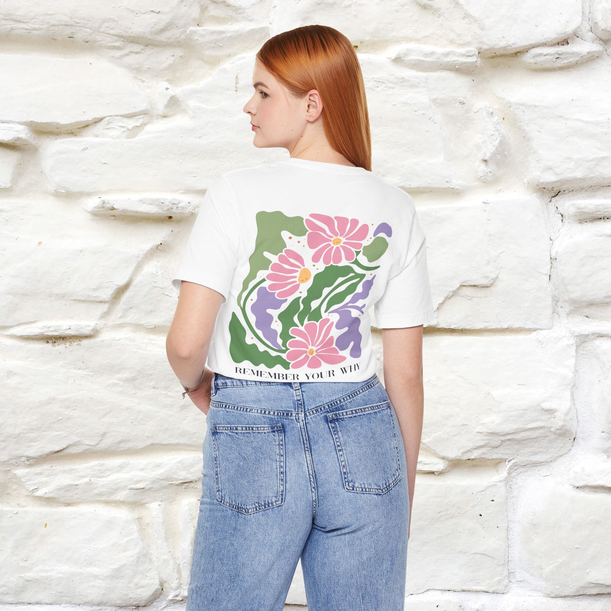 "Remember Your Why'' Cat T-Shirt Front and Back Design | Nunu&Miao Studio - Nunu&Miao Studio