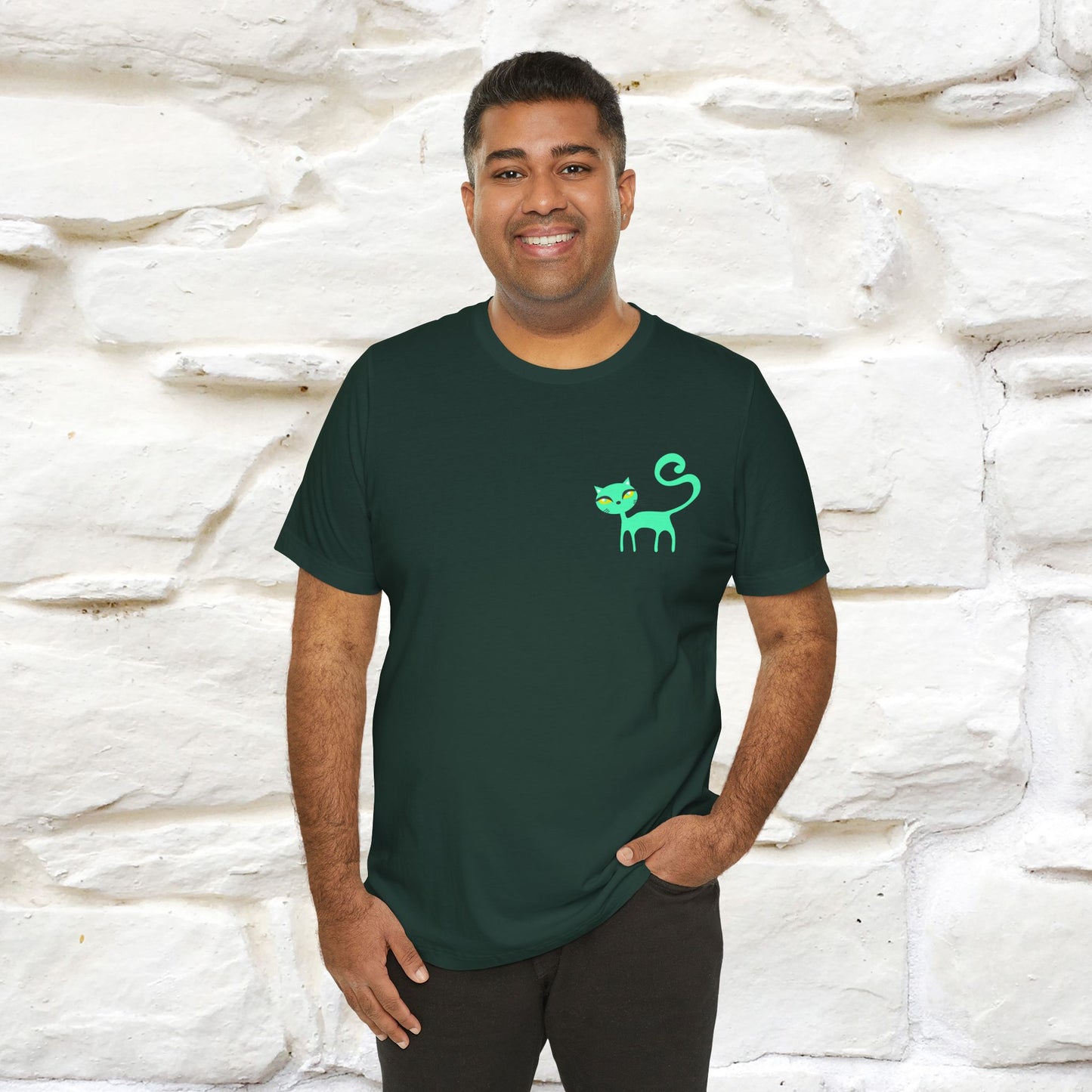 "Move Foreward Good Things Are Up Head" Cat T-Shirt| Front & Back Design | Nunu&Miao Studio - Nunu&Miao Studio