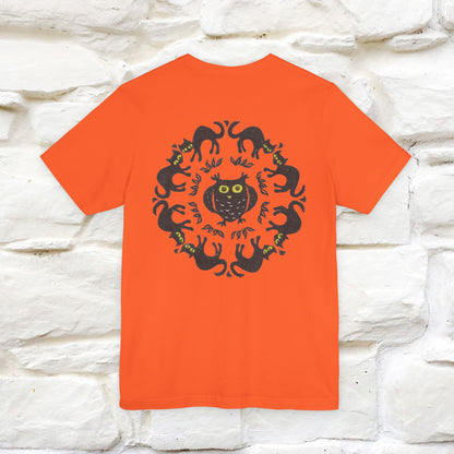 ''Black Cat Circle'' Cat T-Shirt Front and Back Design | Nunu&Miao Studio - Nunu&Miao Studio