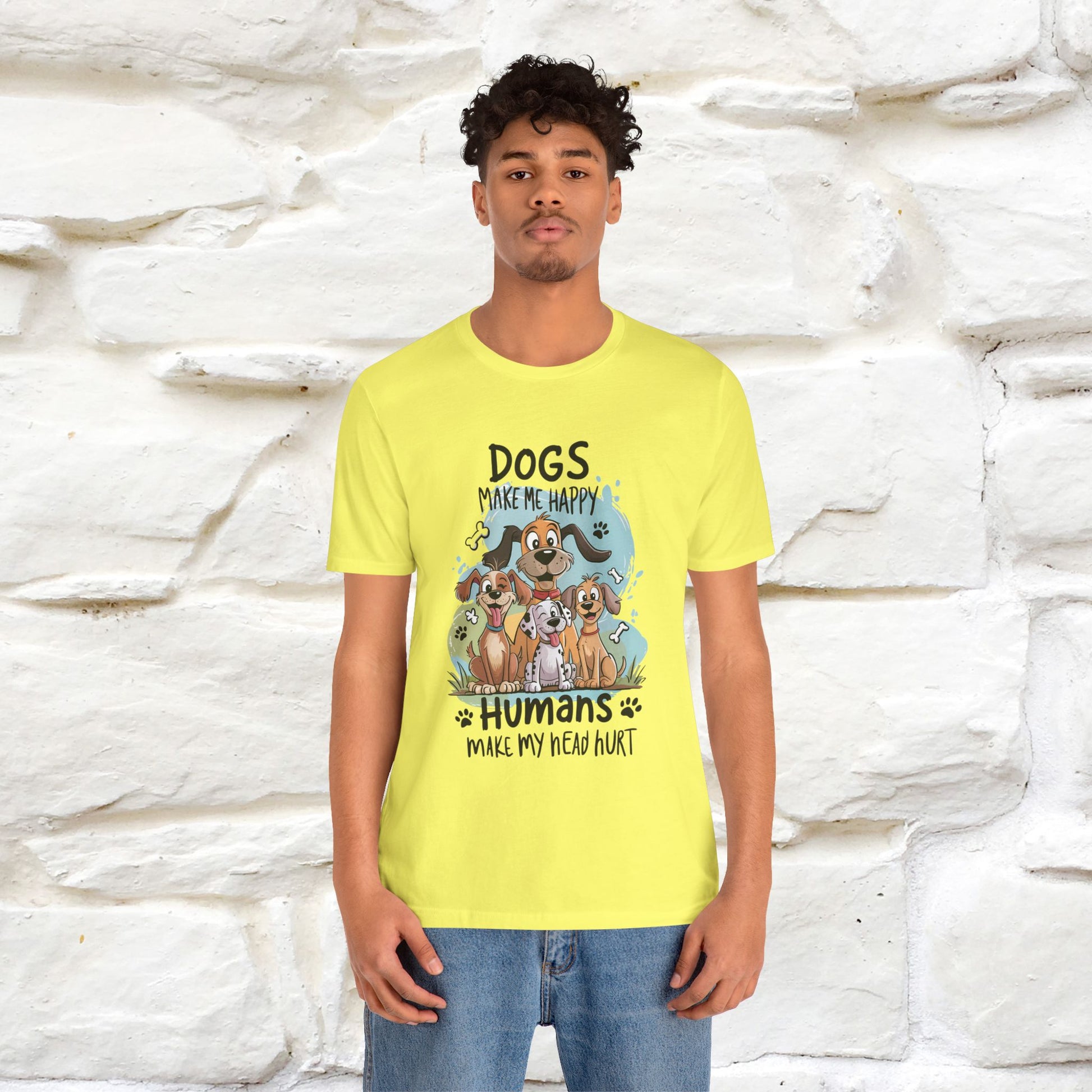 " Dogs Make Me Happy ..."  T-shirt |Nunu&Miao Studio - Nunu&Miao Studio