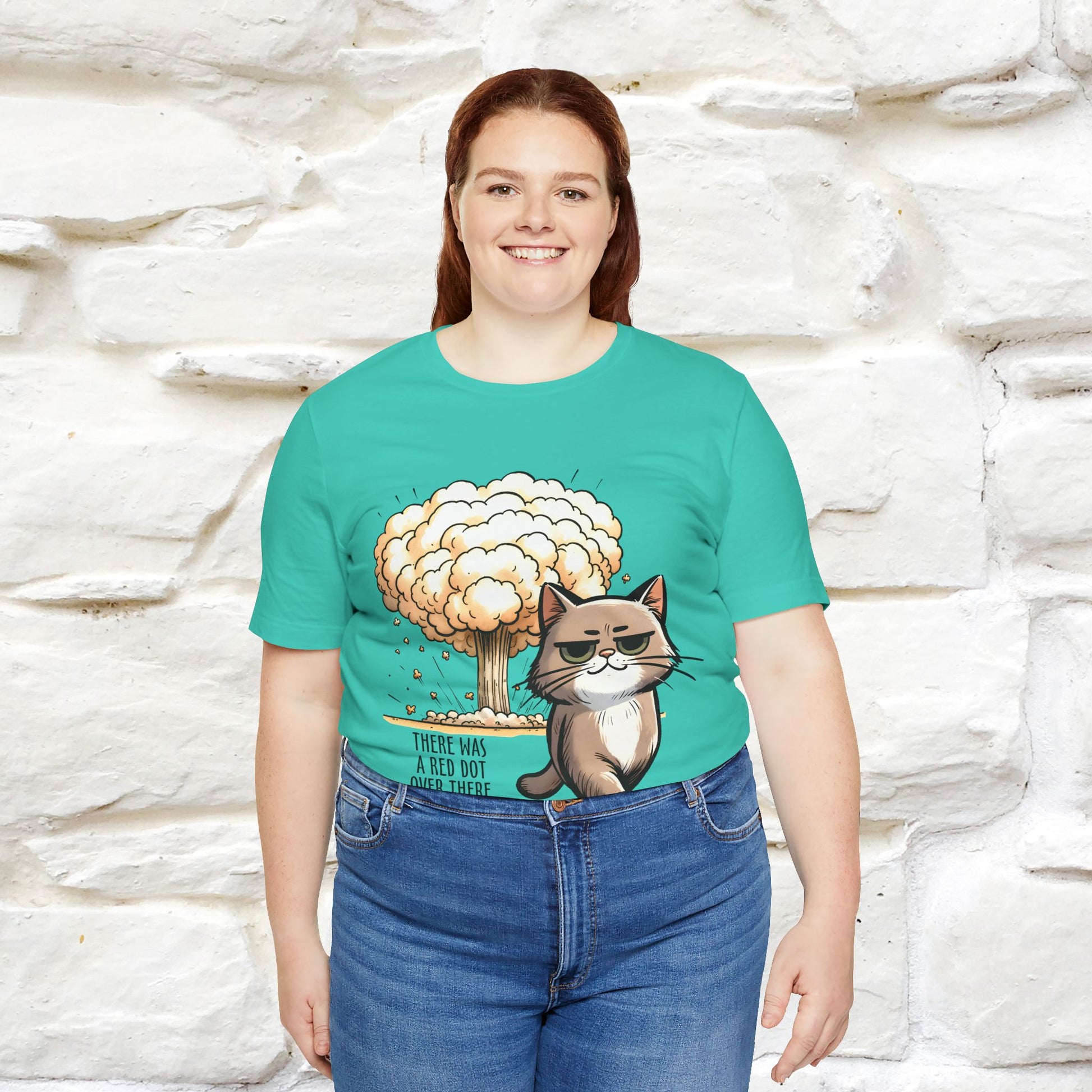 ''The Red Dot Chase'' Funny Cat T-Shirt | Nunu&Miao Studio - Nunu&Miao Studio