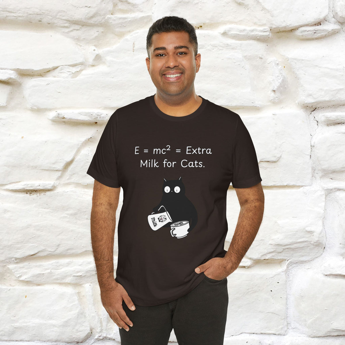 ''E = mc² = Extra Milk for Cats.''| Funny T-Shirt | Nunu&Miao Studio