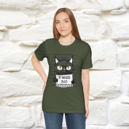 "Bad Cattitude" T-Shirt for Men & Women | 100% Cotton* - Nunu&Miao Studio