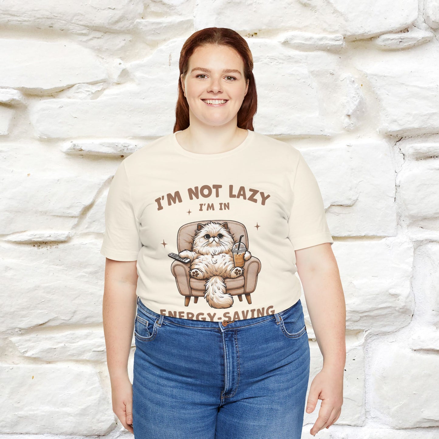 "I'm Not Lazy I'm In Energy-Saving Mode " Cat T-shirt |Nunu&Miao Studio - Nunu&Miao Studio
