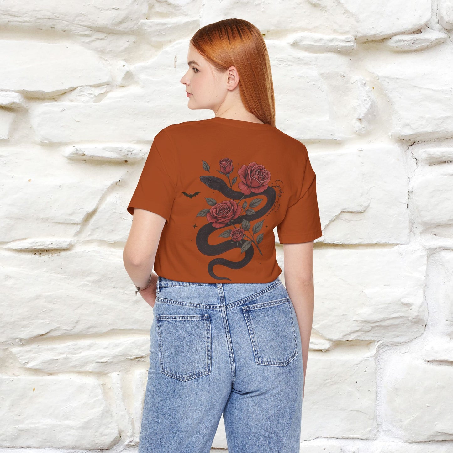 "The Rose and The Snake " Halloween T-shirt |Nunu&Miao Studio - Nunu&Miao Studio