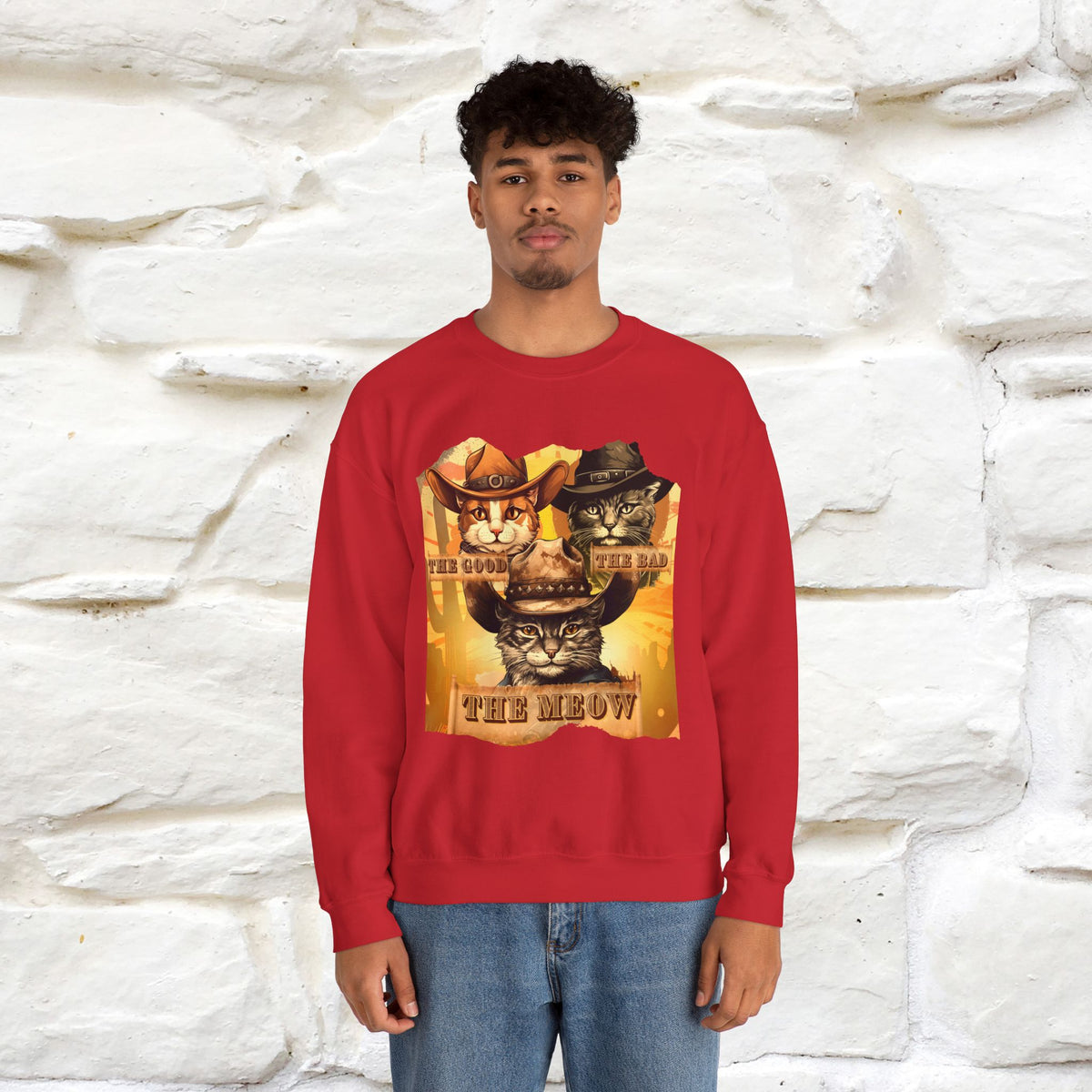 ''The Good, the Bad, and the Meow'' |Cat Sweatshirt | Nunu&Miao Studio