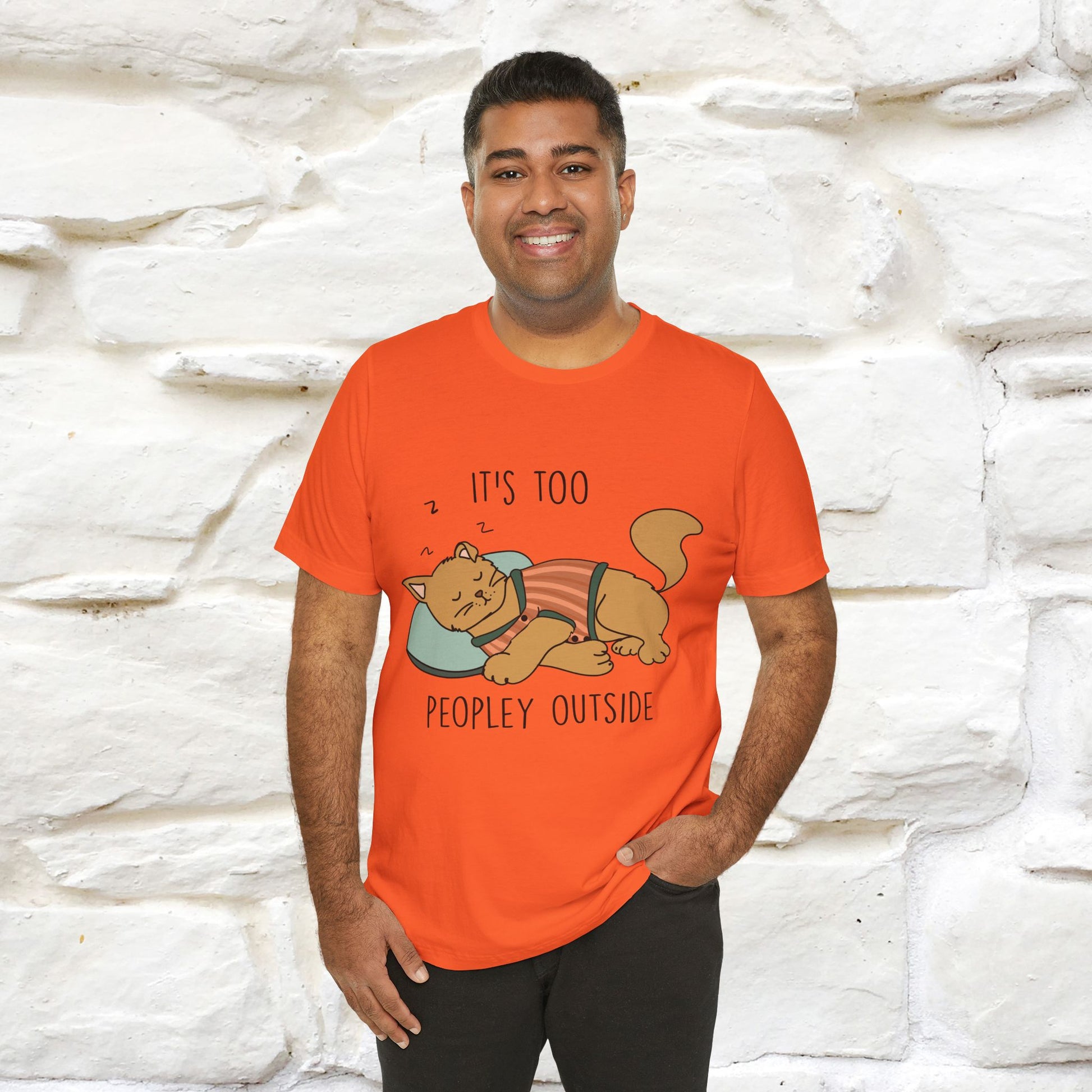 ''It’s Too Peopley Outside'' | Funny Cat T-Shirt | Nunu&Miao Studio - Nunu&Miao Studio