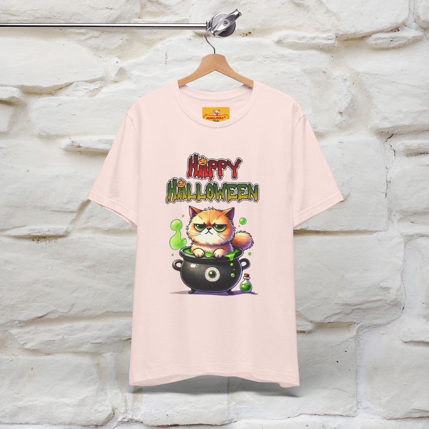 "Angry Cat Happy Halloween" Cat  T-shirt |Nunu&Miao Studio - Nunu&Miao Studio