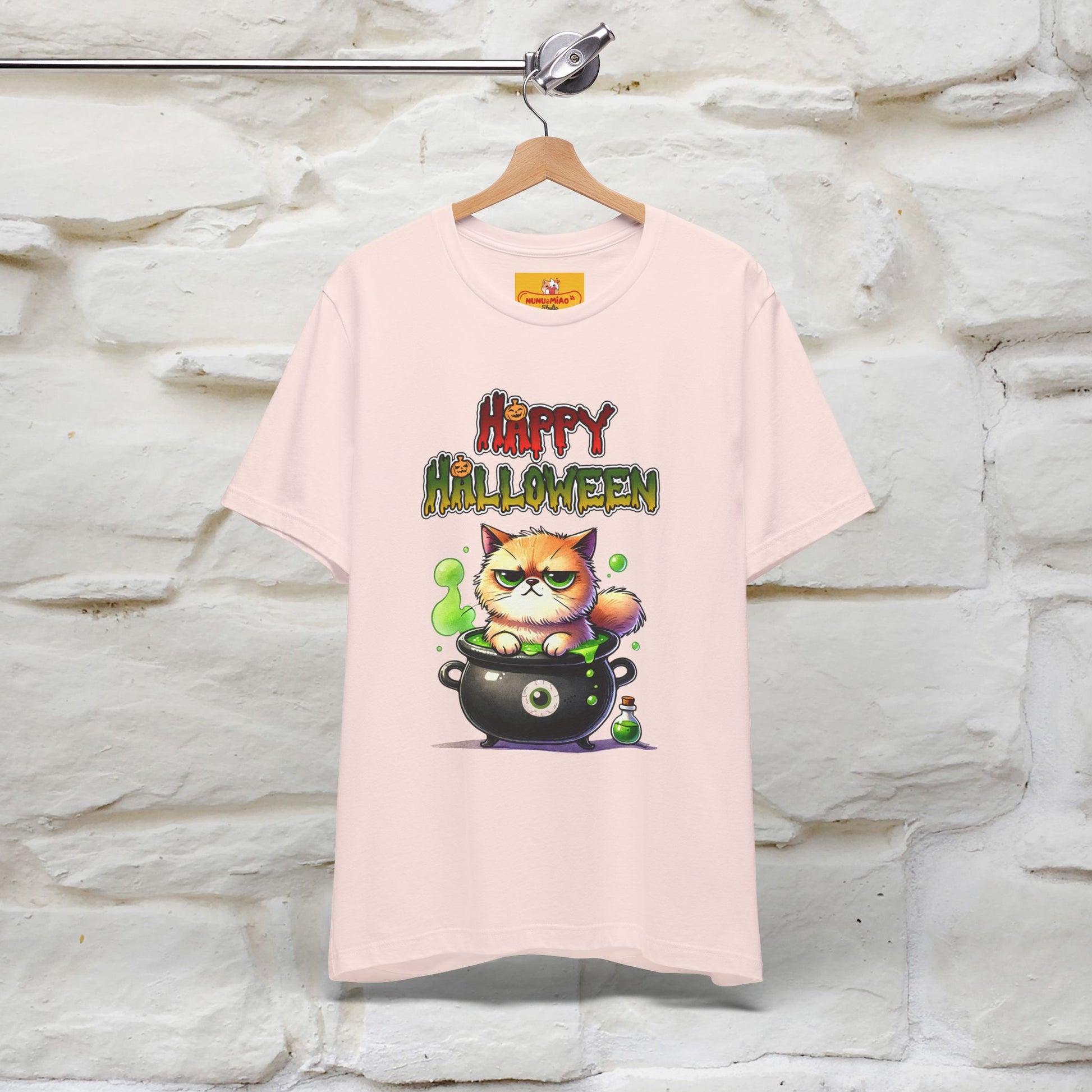 "Angry Cat Happy Halloween" Cat  T-shirt |Nunu&Miao Studio - Nunu&Miao Studio