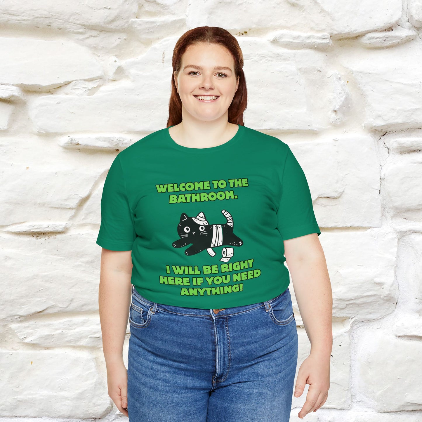 "Welcome To The Bathroom..."Funny  Cat T-shirt |Nunu&Miao Studio - Nunu&Miao Studio