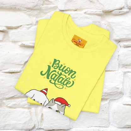 ''Buon Natale Cat and Dog'' Christmas T-shirt  | Nunu&Miao Studio - Nunu&Miao Studio