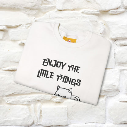 ''Enjoy the Little Things'' | Cute Cat Sweatshirt | Nunu&Miao Studio