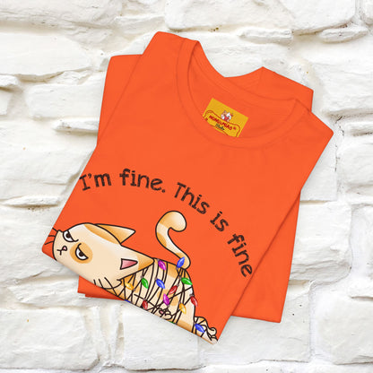 "This Is Fine" |Funny Cat T-Shirt | Nunu&Miao Studio