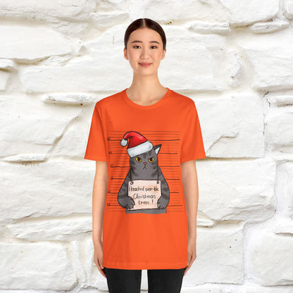 "I Knocked Over The Christmas Tree " |Funny Cat T-Shirt | Nunu&Miao Studio