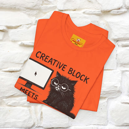 "Creative Block Meets Deadline..." |Cat T-Shirt | Nunu&Miao Studio - Nunu&Miao Studio