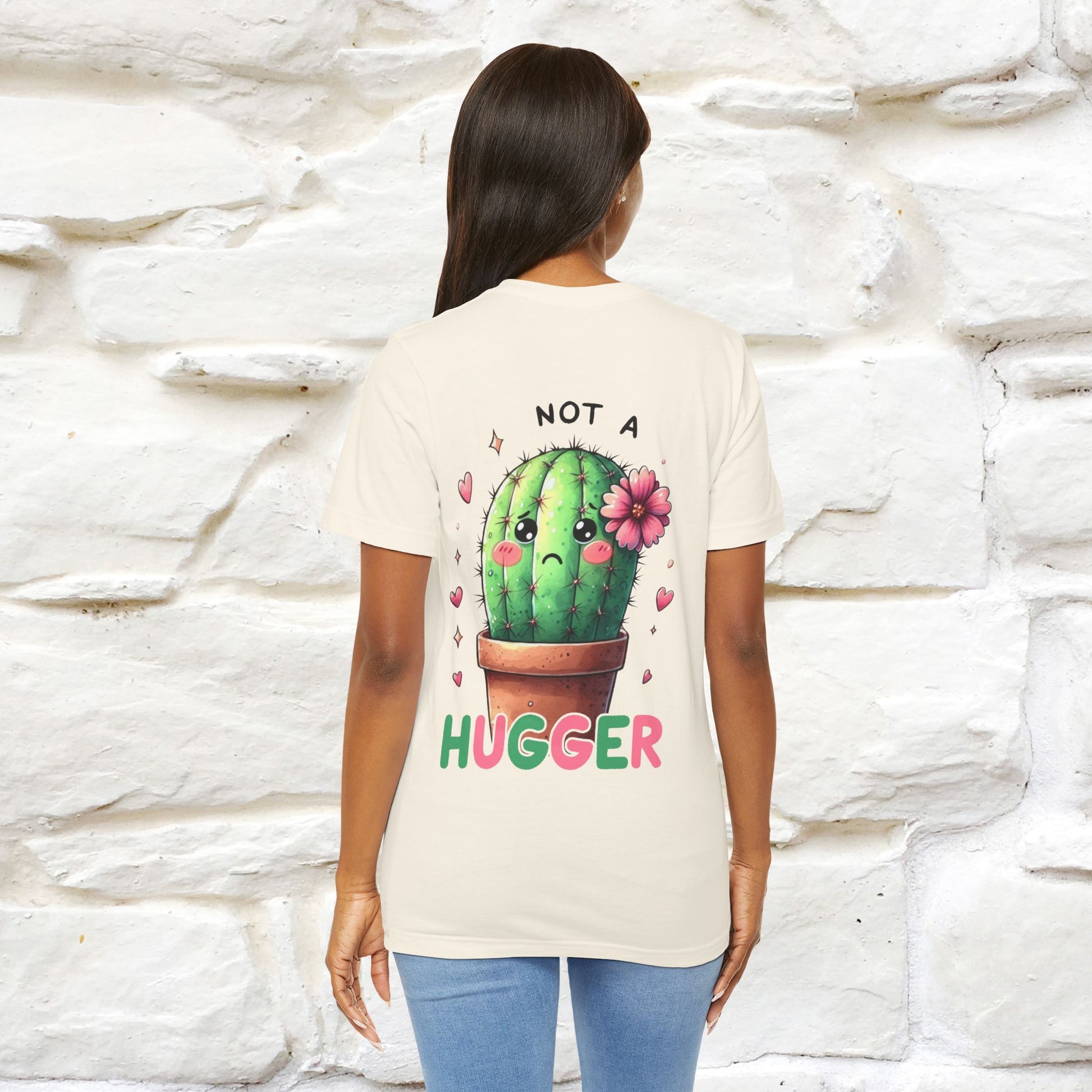 "Not A Hugger" |Funny T-Shirt | Front & Back Design|Nunu&Miao Studio - Nunu&Miao Studio