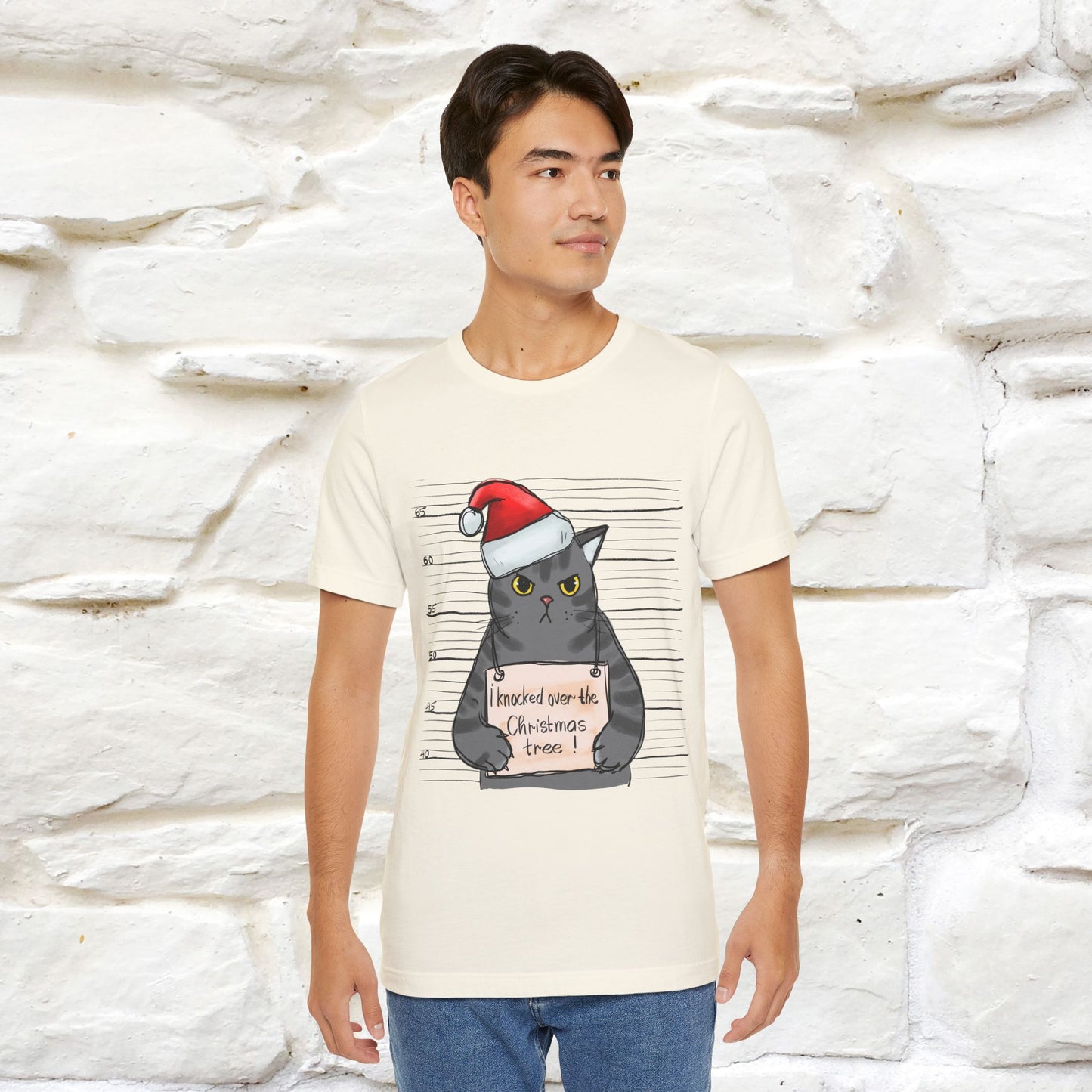 "I Knocked Over The Christmas Tree " |Funny Cat T-Shirt | Nunu&Miao Studio
