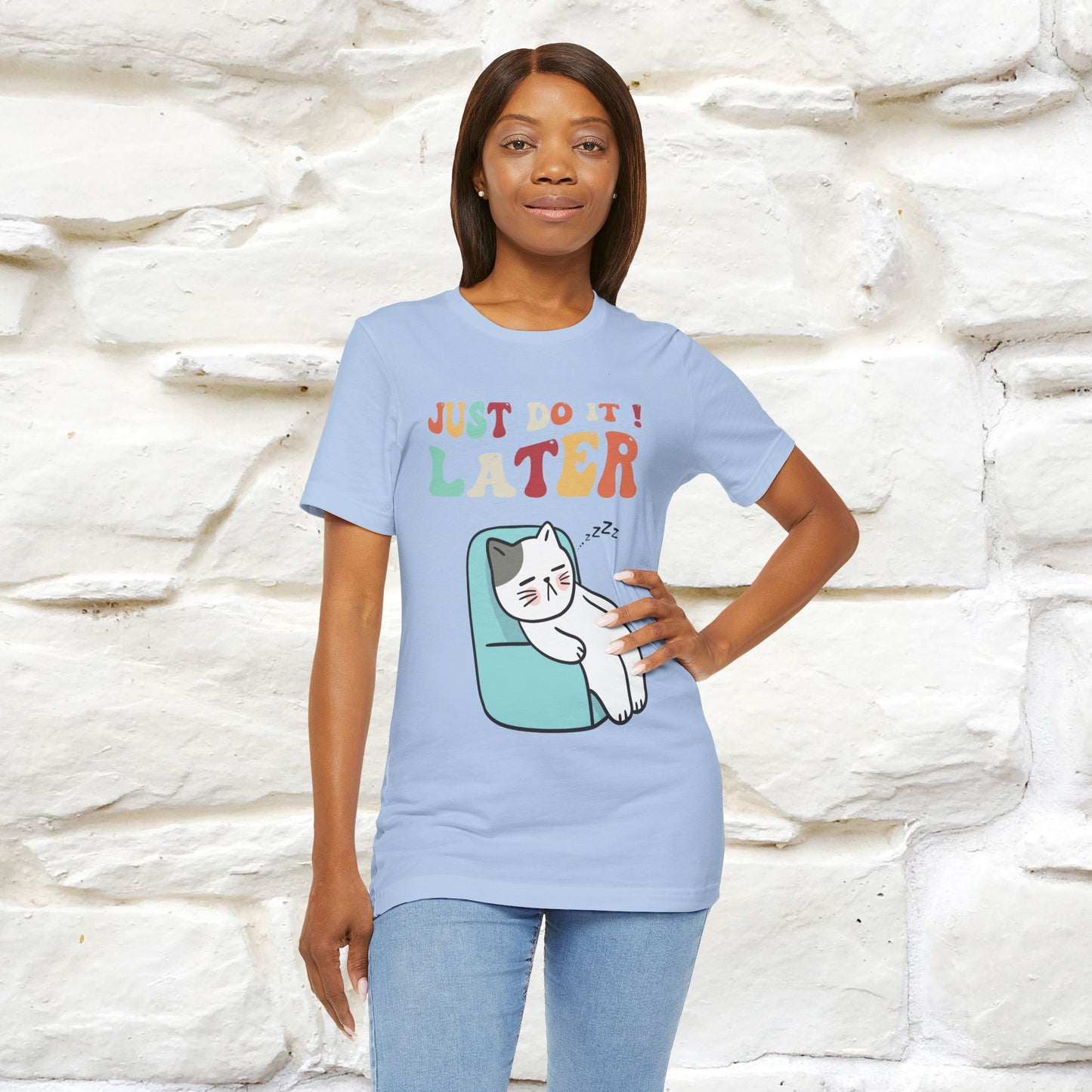 "Just Do It Later" Cat T-shirt |Nunu&Miao Studio - Nunu&Miao Studio