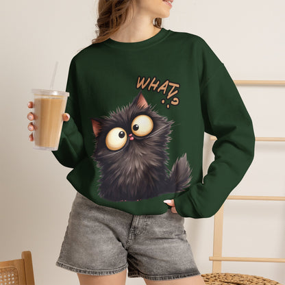"What'' |Cat Sweatshirt | Nunu&Miao Studio
