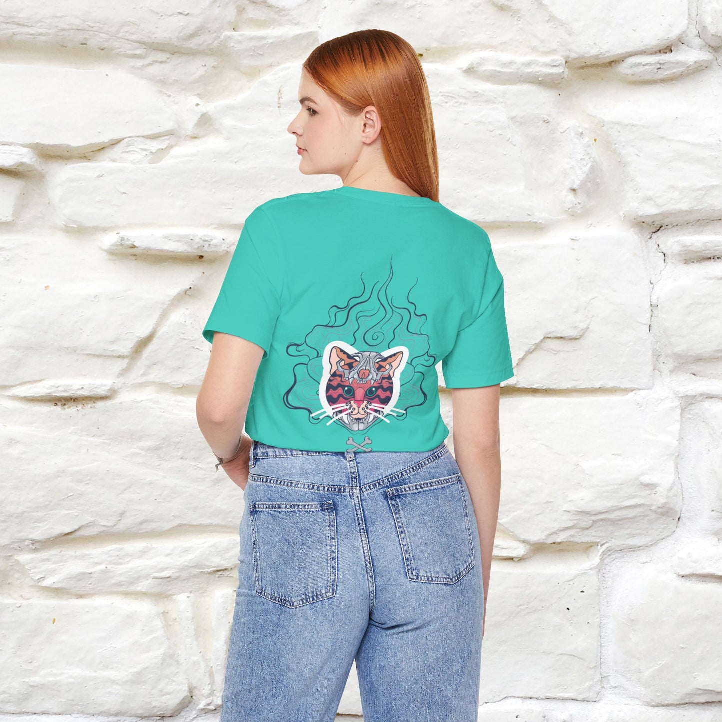 ''Air Fire Cat'' | Cat T-Shirt Front and Back Design | Nunu&Miao Studio - Nunu&Miao Studio