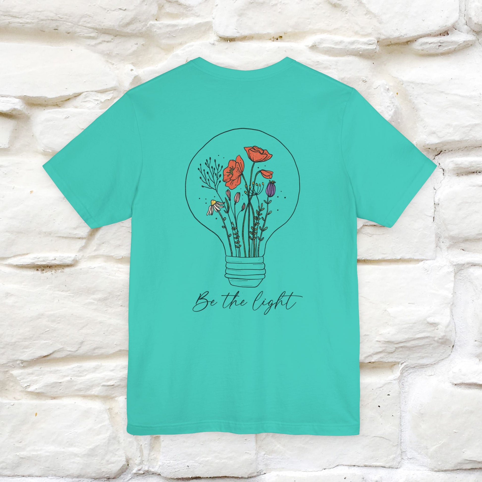 "Be The Light" Cat T-Shirt | Front & Back Design | Nunu&Miao Studio - Nunu&Miao Studio