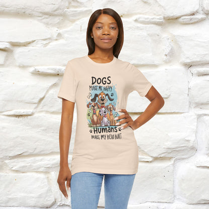 " Dogs Make Me Happy ..."  T-shirt |Nunu&Miao Studio - Nunu&Miao Studio