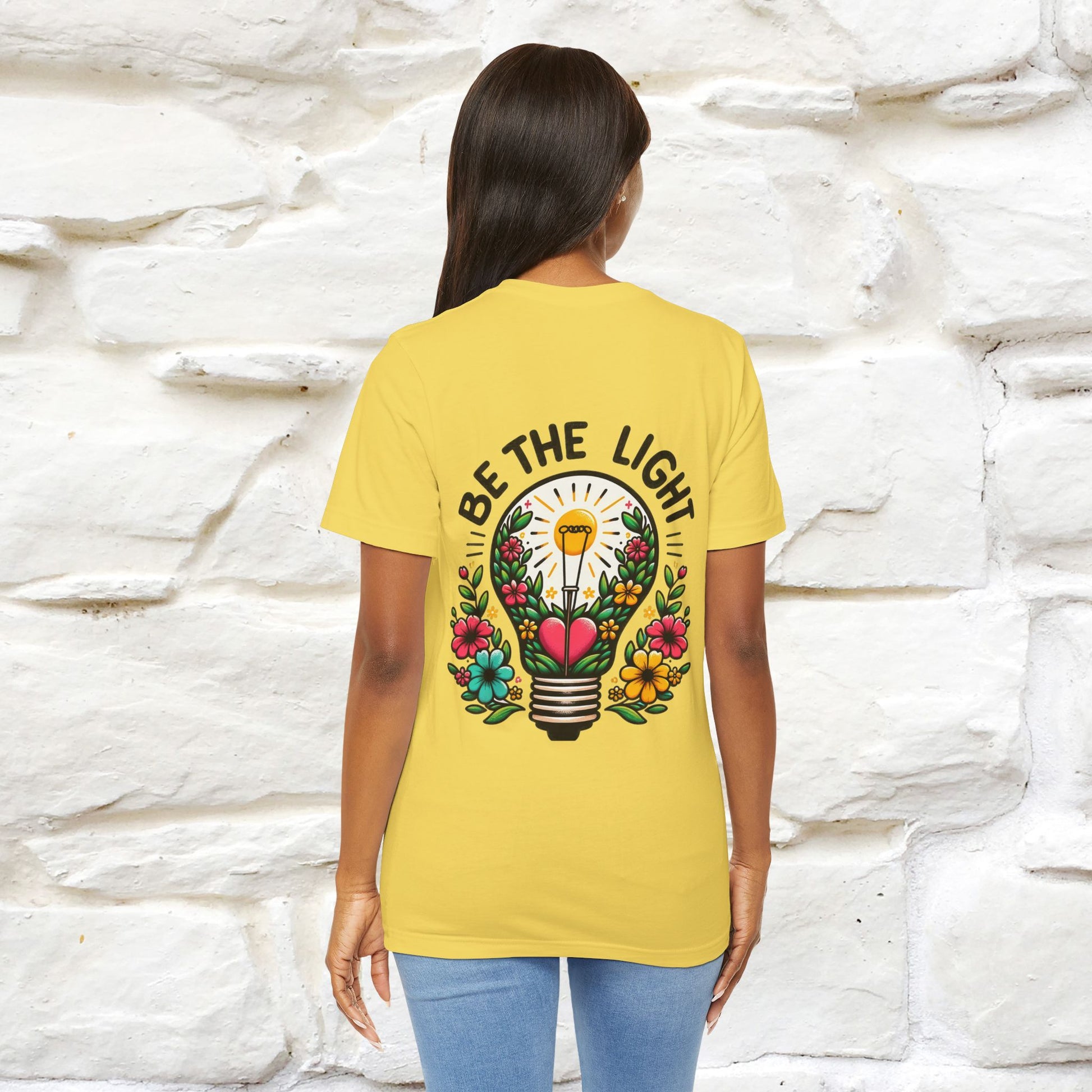 ''Be The Light" Cat T-Shirt| Front & Back Design | Nunu&Miao Studio - Nunu&Miao Studio