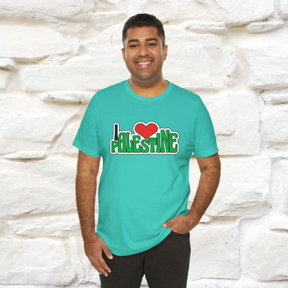 "I Love Palestine" Cat T-shirt | Front & Back Design |Nunu&Miao Studio - Nunu&Miao Studio