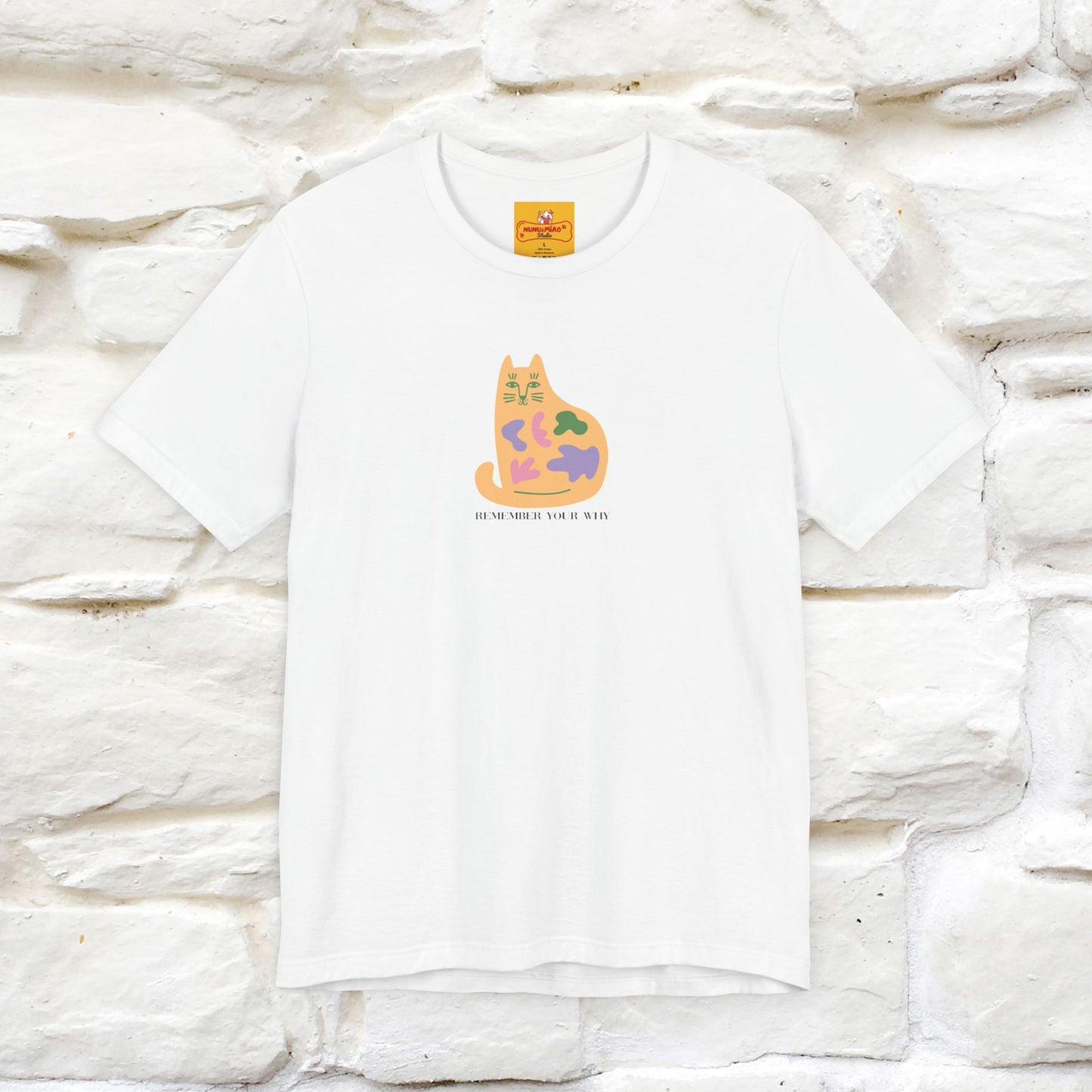 "Remember Your Why'' Cat T-Shirt Front and Back Design | Nunu&Miao Studio - Nunu&Miao Studio