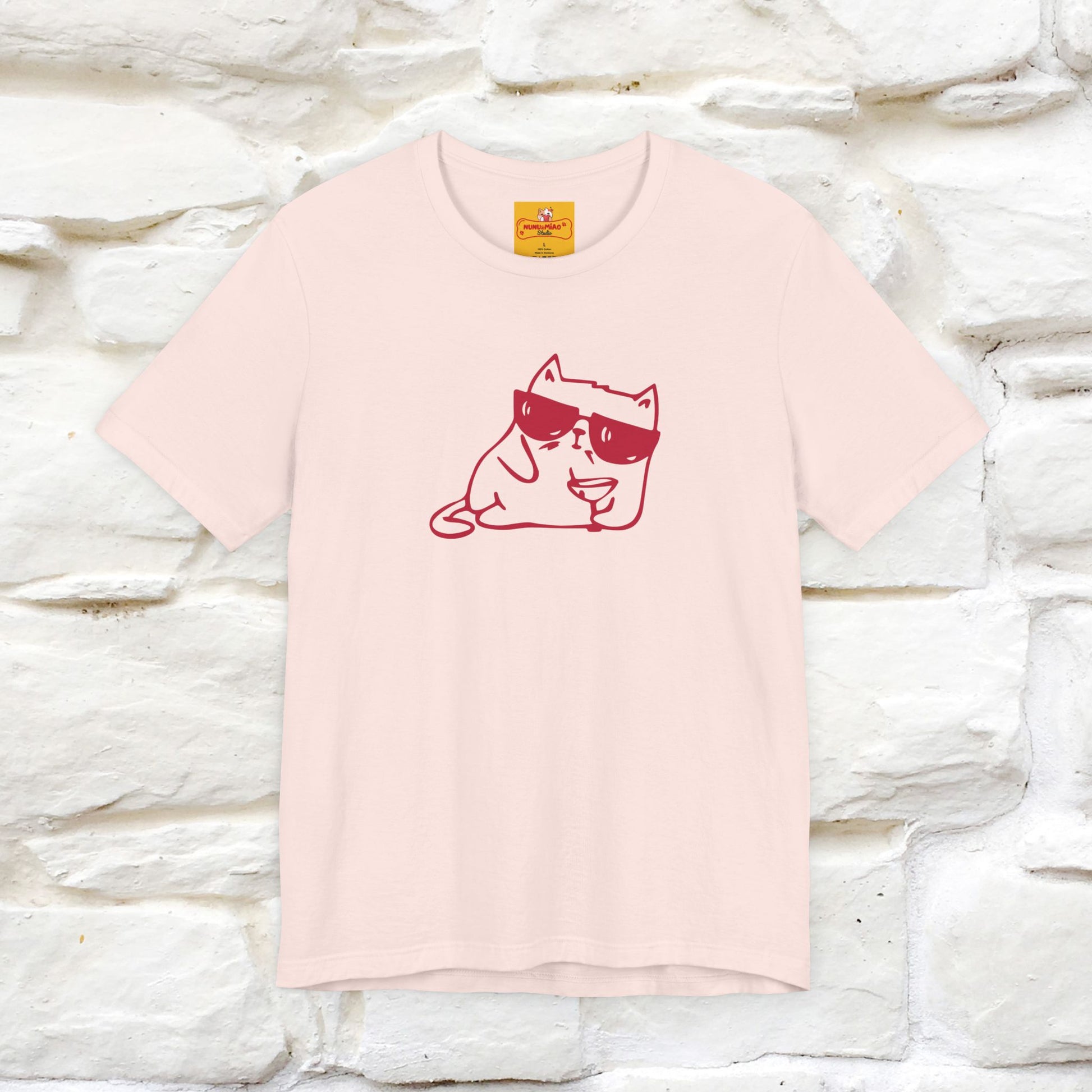 "I’m Happy, Which Often Looks Like Crazy" Cat T-Shirt| Front & Back Design | Nunu&Miao Studio - Nunu&Miao Studio
