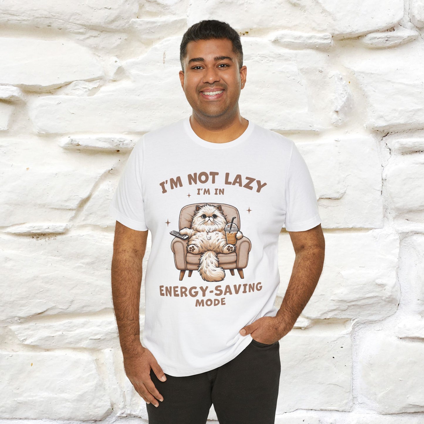 "I'm Not Lazy I'm In Energy-Saving Mode " Cat T-shirt |Nunu&Miao Studio - Nunu&Miao Studio