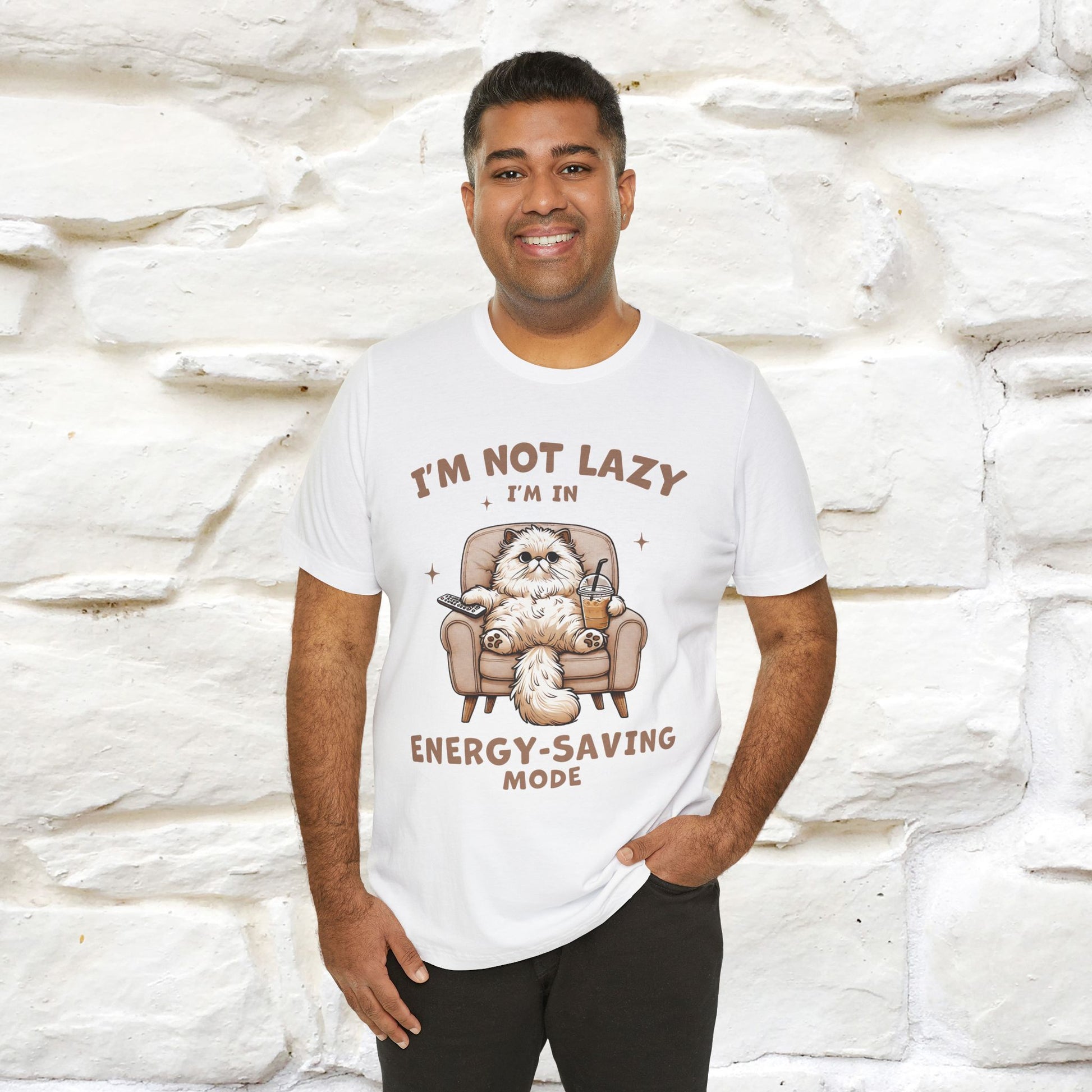 "I'm Not Lazy I'm In Energy-Saving Mode " Cat T-shirt |Nunu&Miao Studio - Nunu&Miao Studio