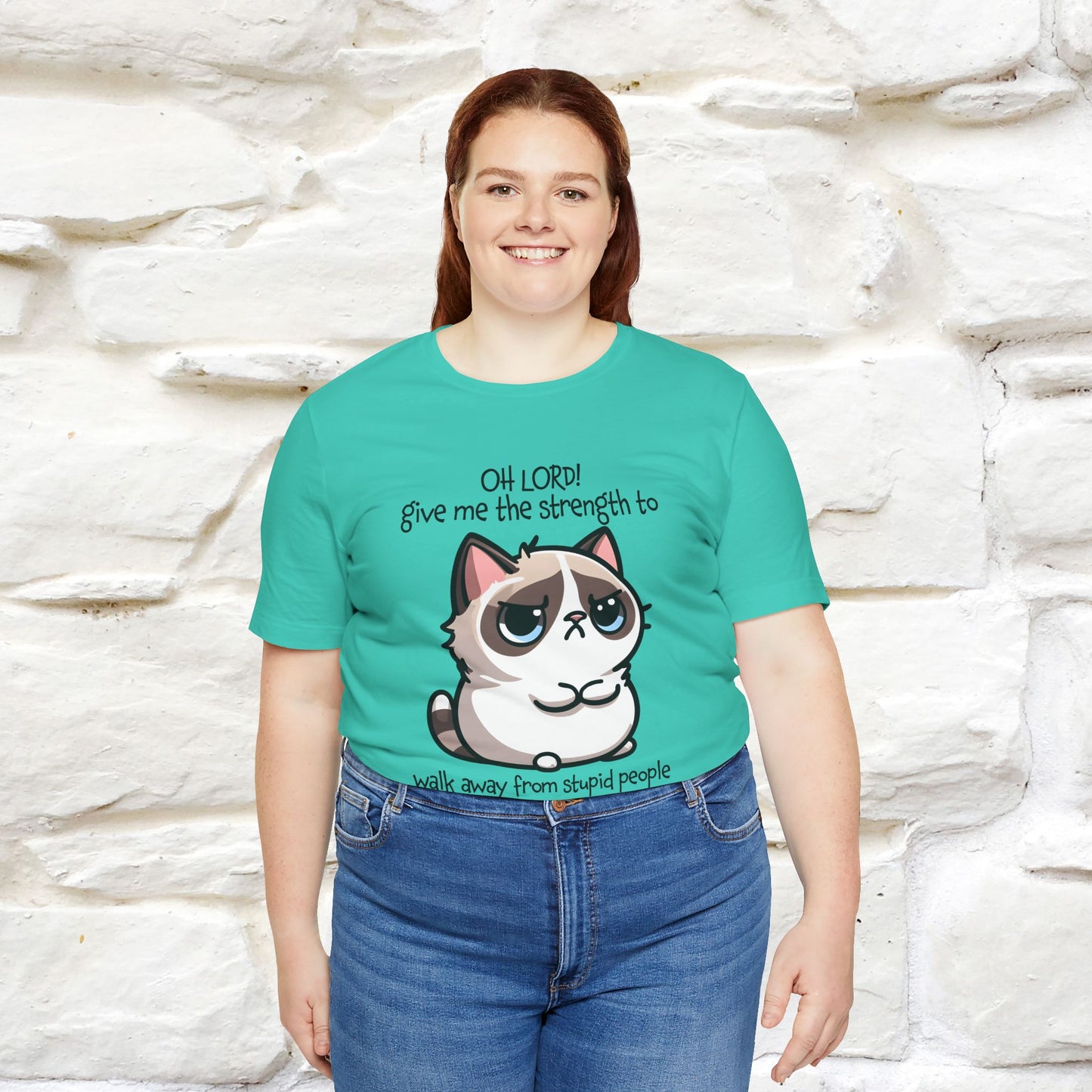 ''Oh Lord! Give Me Strength to ...'' Cat T-Shirt |  | Nunu&Miao Studio - Nunu&Miao Studio