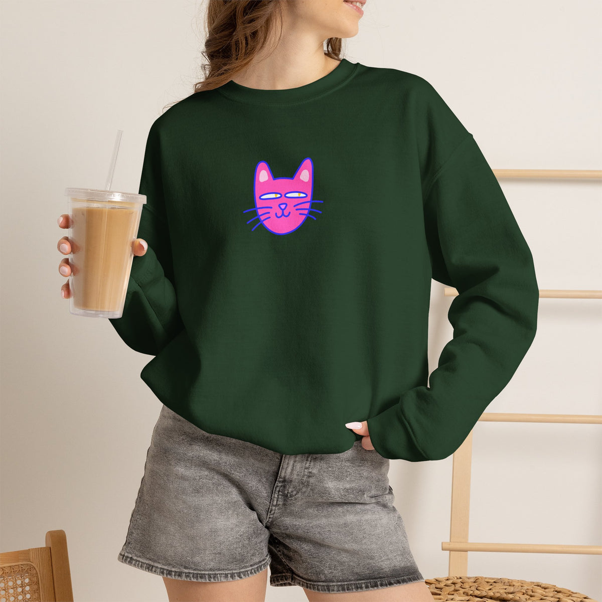 "Be The Energy ...'' |Cat Sweatshirt | Nunu&Miao Studio