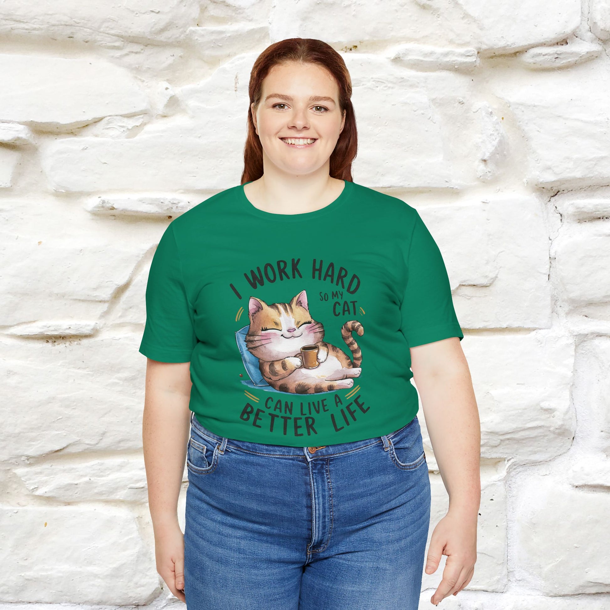 I Work Hard So My Cat Can Have a Better Life | Funny Cat Shirt  | Nunu&Miao Studio - Nunu&Miao Studio
