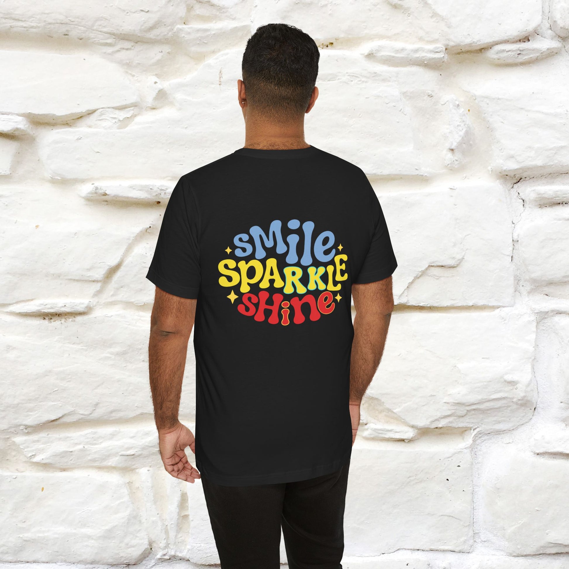 "Smile, Sparkle, Shine" Cat T-Shirt | Front & Back Design | Nunu&Miao Studio - Nunu&Miao Studio