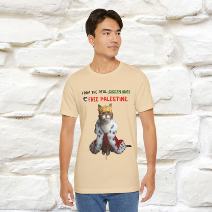 "From the real chosen ones  Free Palestine." Cat T-shirt |Nunu&Miao Studio - Nunu&Miao Studio