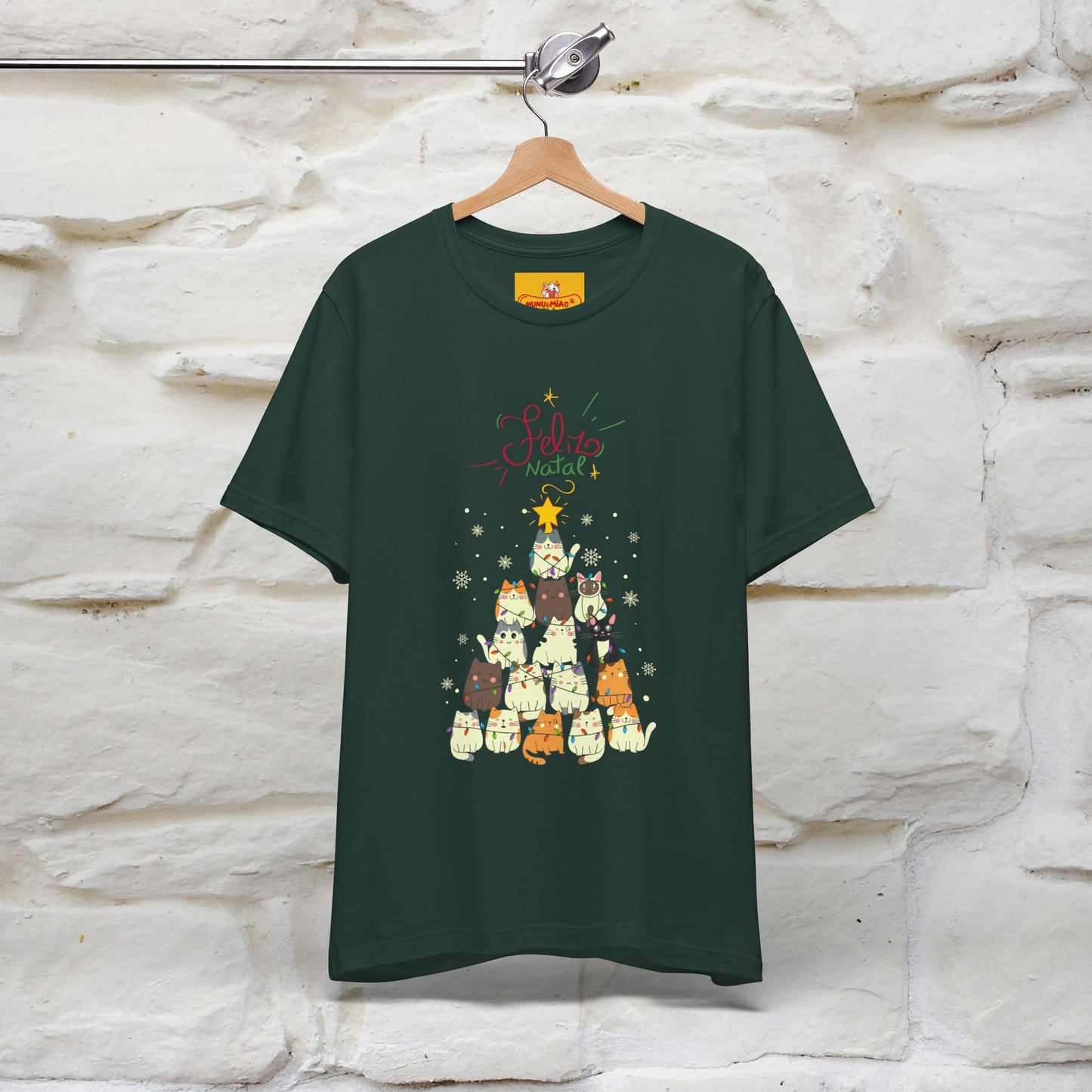 "Feliz Natal" Cat T-shirt|Nunu&Miao Studio - Nunu&Miao Studio