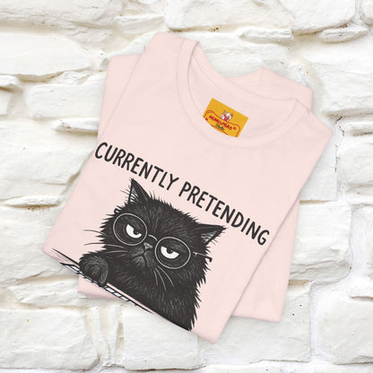 "Currently Pretending To Be Productive" |Cat T-Shirt | Nunu&Miao Studio - Nunu&Miao Studio
