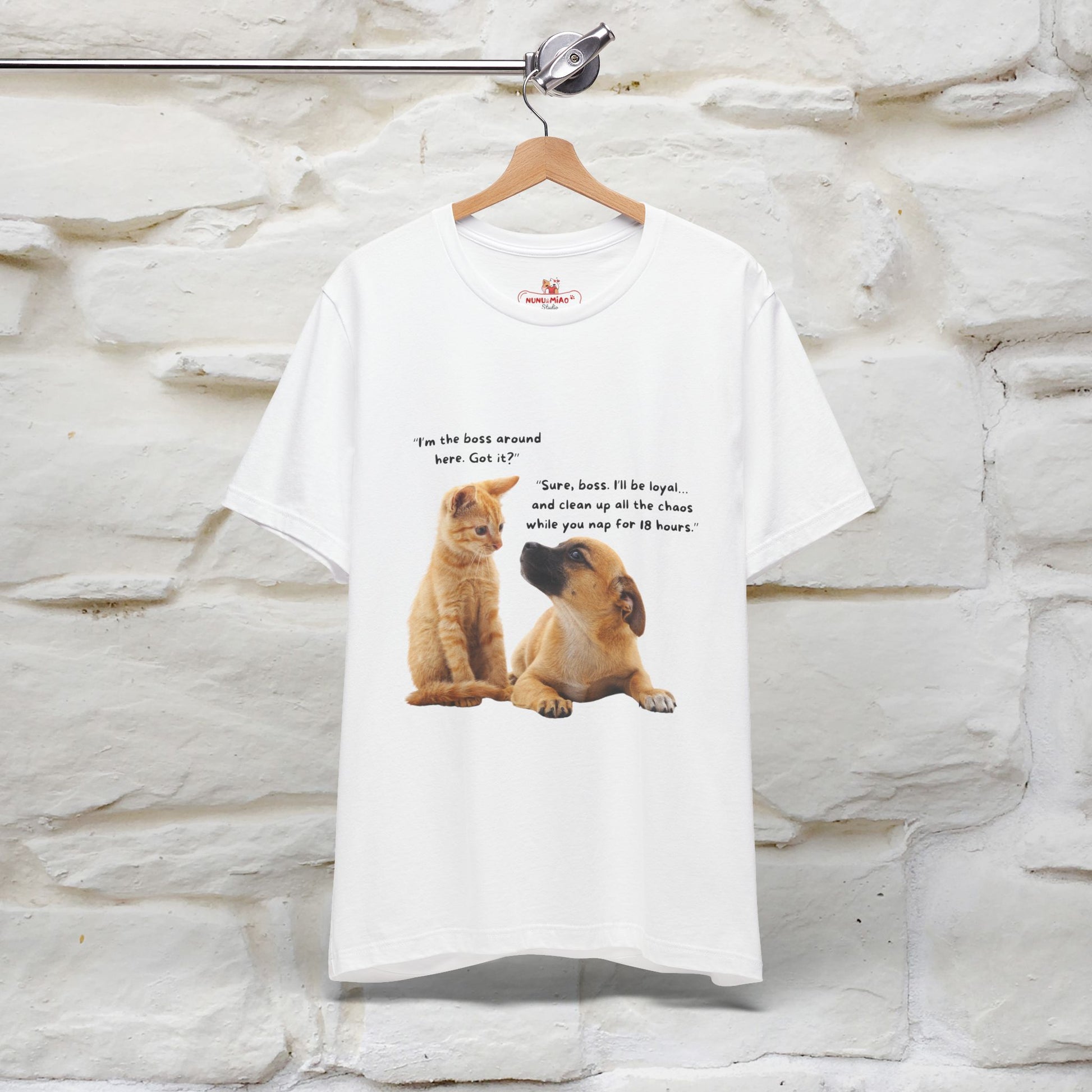 ''I am The Boss Here'' Funny Cat T-shirt for Men and Women  100% Cotton* - Nunu&Miao Studio