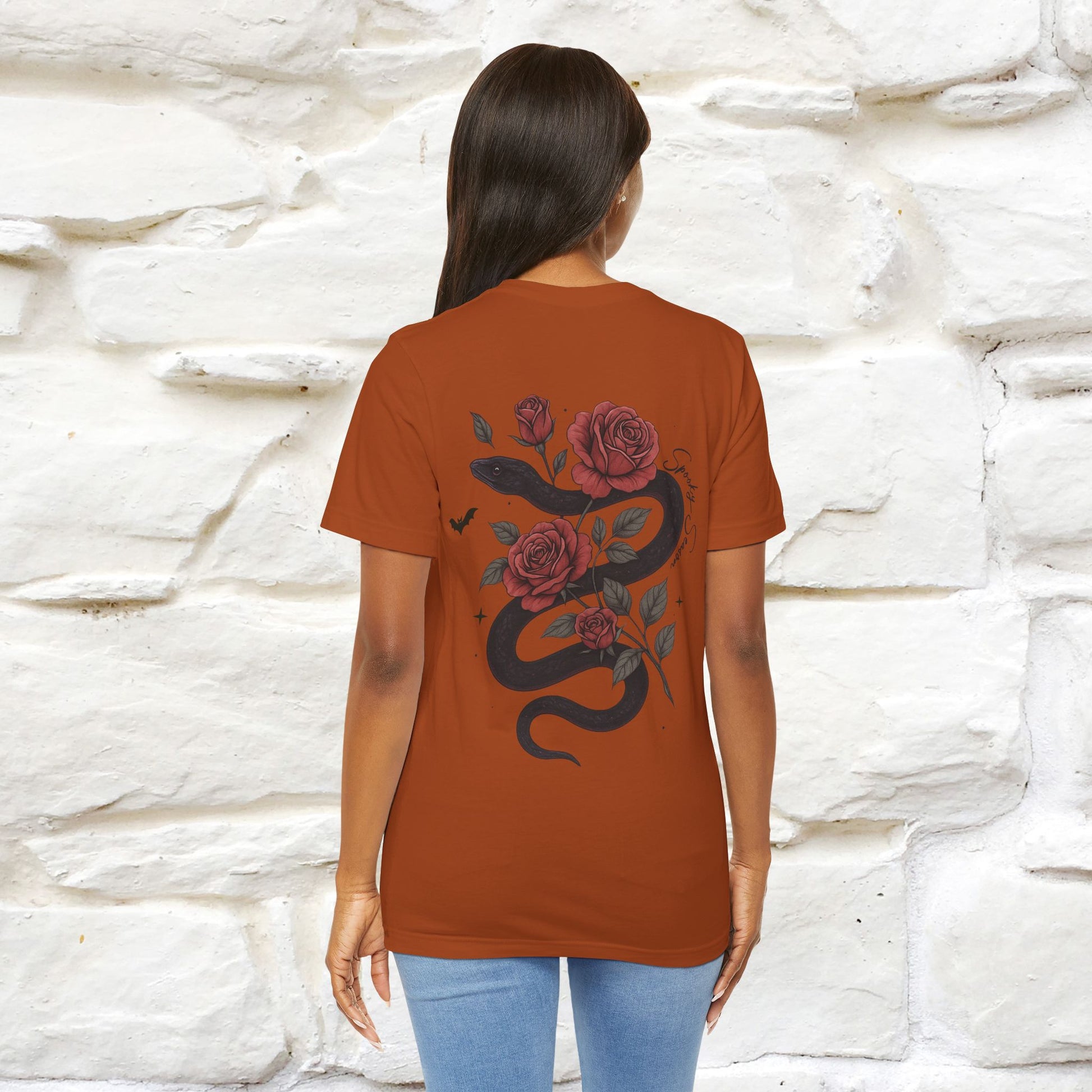 "The Rose and The Snake " Halloween T-shirt |Nunu&Miao Studio - Nunu&Miao Studio