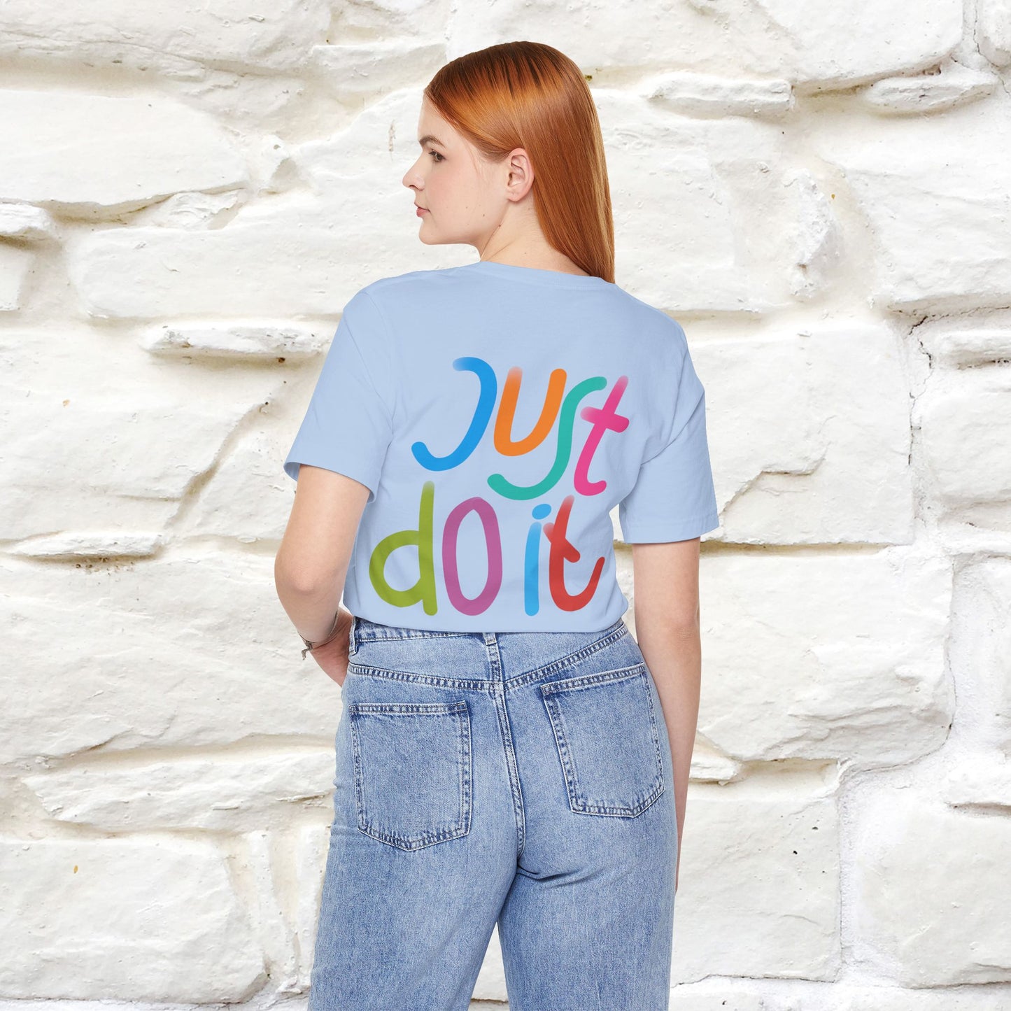 "Yes, Just Do It" Cat T-Shirt| Front & Back Design | Nunu&Miao Studio - Nunu&Miao Studio