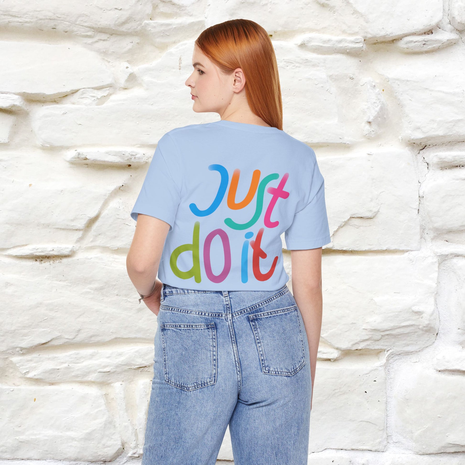 "Yes, Just Do It" Cat T-Shirt| Front & Back Design | Nunu&Miao Studio - Nunu&Miao Studio