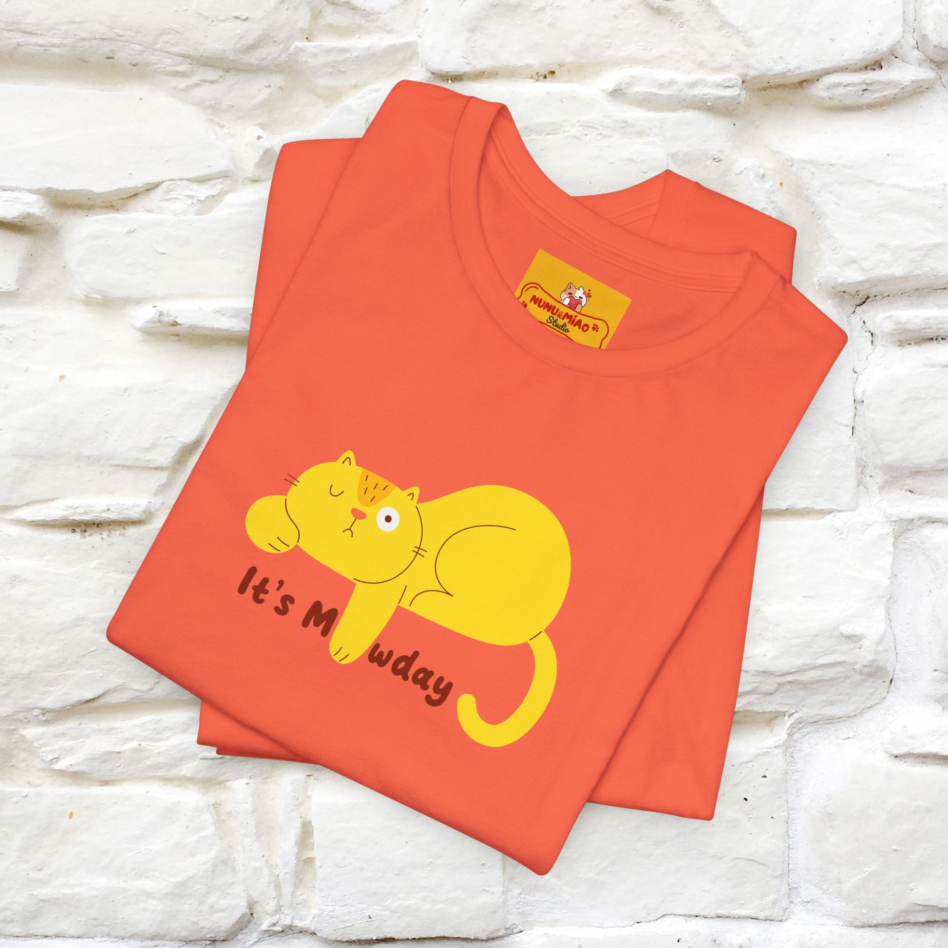 "It's Meawday" Cat T-shirt | Front & Back Design | Nunu&Miao Studio - Nunu&Miao Studio