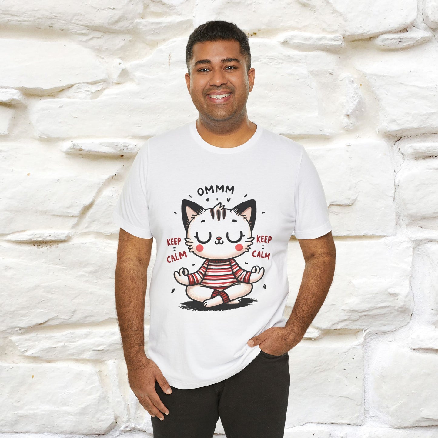 Ommm, Keep Calm | Relaxed Cat Shirt for Men & Women | 100% Cotton* - Nunu&Miao Studio