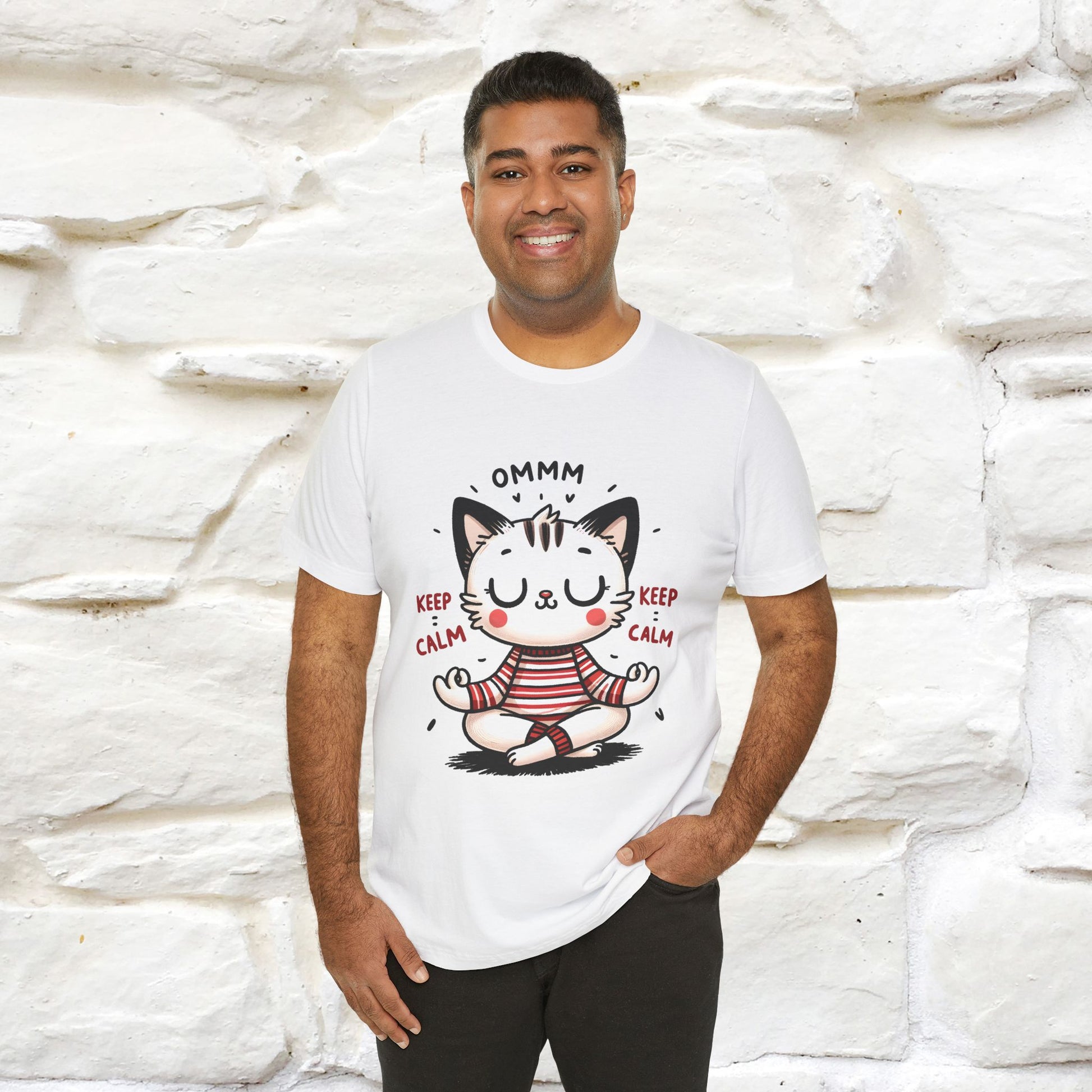 Ommm, Keep Calm | Relaxed Cat Shirt for Men & Women | 100% Cotton* - Nunu&Miao Studio