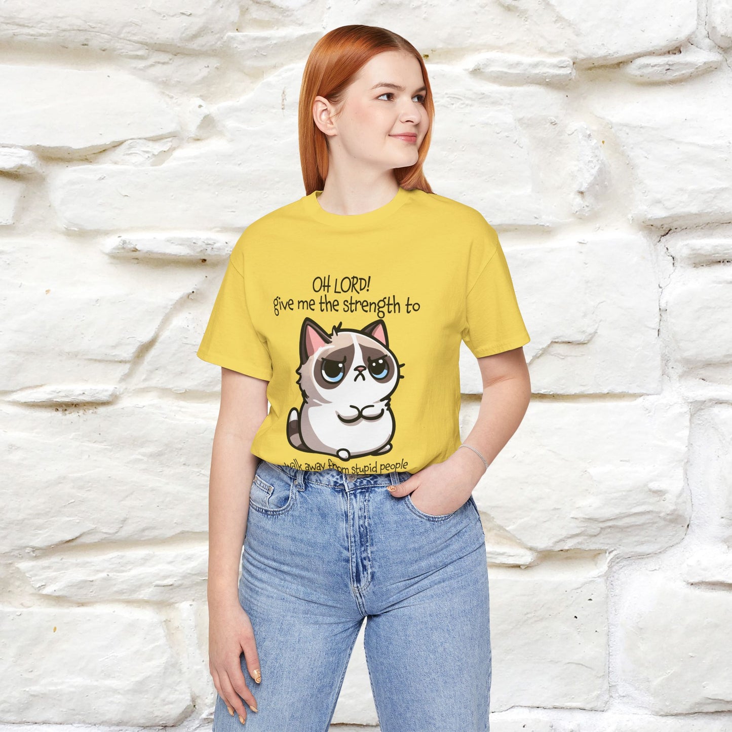 ''Oh Lord! Give Me Strength to ...'' Cat T-Shirt |  | Nunu&Miao Studio - Nunu&Miao Studio